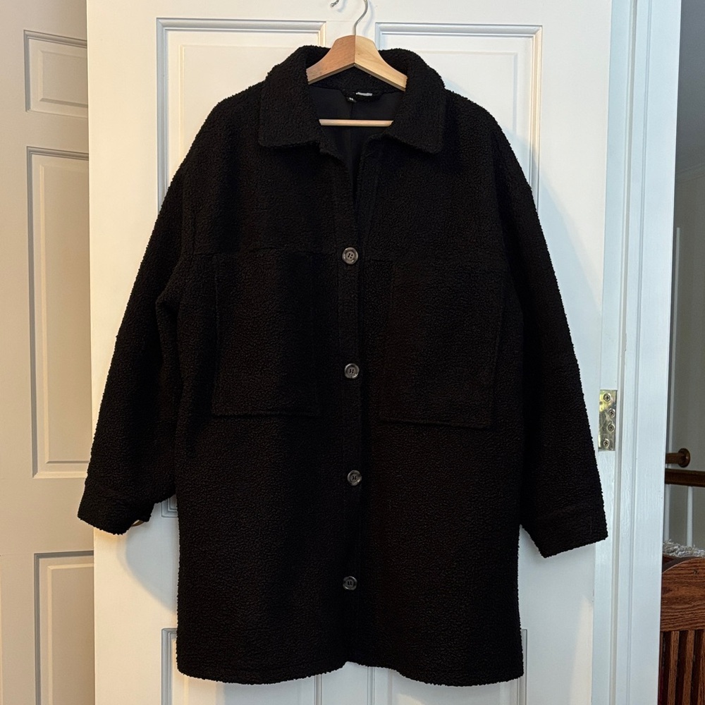 H&M Black Teddy Jacket